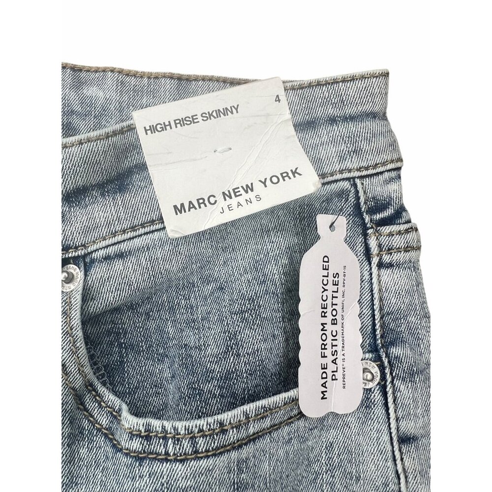 Marc New York Womens Light Wash High-Rise Skinny Jeans Size 4 - Picture 11 of 14